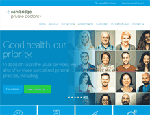 Tablet Screenshot of cambridge-private-doctors.co.uk